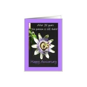  38th Anniversary passion flower Card Health & Personal 