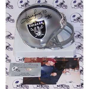  Howie Long Hand Signed Raiders Mini Helmet Sports 