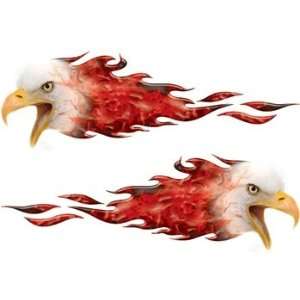  Inferno Bald Eagle Flames Red   2.5 h x 8 w   REFLECTIVE 