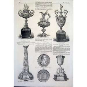  Cup Plate Medal Prize Prizes Leamington Hunt Print 1851 