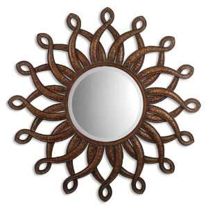 Uttermost 41.3 Inch Tanisha Round Wall Mounted Mirror Hand Rubbed 