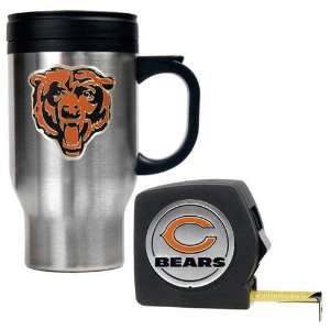  Chicago Bears NFL Travel Mug & Tape Measure Gift Set 