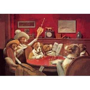    vintage art Dog Poker   This Game Is Over   00015 5