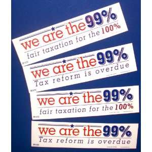  We Are The 99% Political Economic Reform Bumper Stickers 