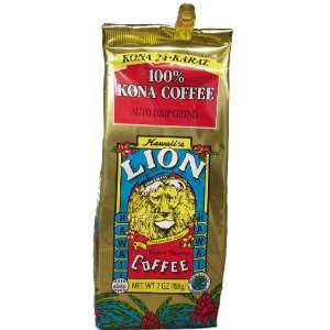 LION Award Winning 100% Pure Kona, 24 Karat Coffee, Ground  