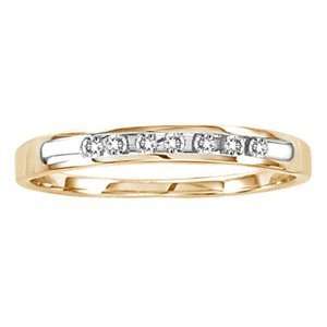  1/10 Carat Diamond 14k Yellow Gold Wedding Ring Jewelry
