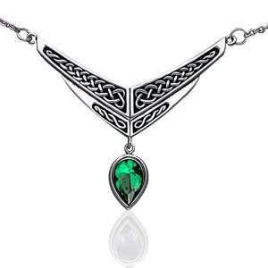  Immigrants Wings   Sterling Silver Necklace with Gemstone 