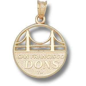  San Francisco Dons 10K Gold Golden Gate Pendant Sports 