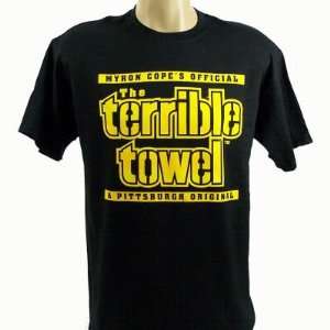  PITTSBURGH STEELERS OFFICIAL TERRIBLE TOWEL T SHIRT SZ 