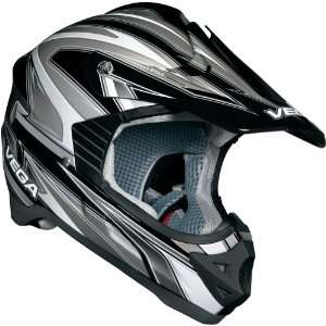  Vega Edge Adult Viper Off Road Motorcycle Helmet   Black 