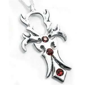  Gothic Forbidden Imps Crystal Cross Pendant Necklace 