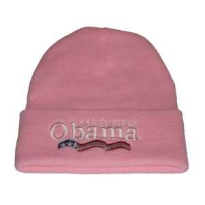 com Barack Obama Beanie   Pink Knit Winter Cap 44th President Obama 