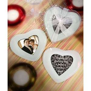 Bridal Shower / Wedding Favors  Heart Shaped Photo Coaster Favors 