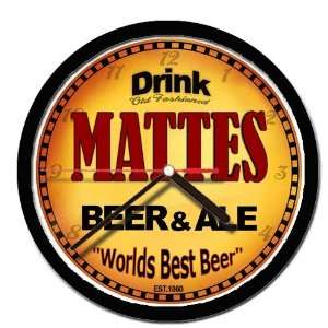  MATTES beer and ale cerveza wall clock 