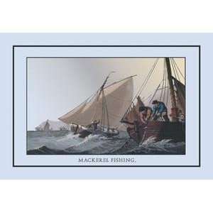  Vintage Art Mackerel Fishing   12411 3