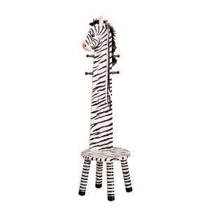  Animal Stool with Coat Rack   Zebra Teamson Toys & Games