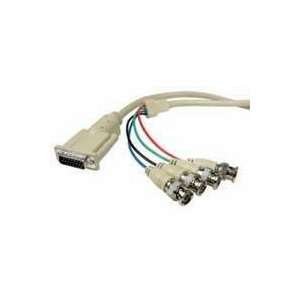  6ft Macintosh Monitor DB15M to 4 BNC Cable 6 ft Beige 