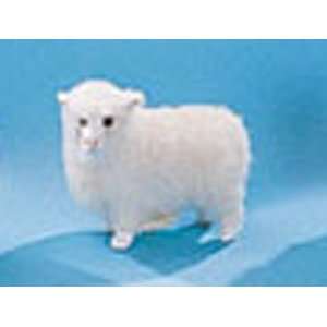  3.5 White Sheep Furry Animal Figurine Toys & Games