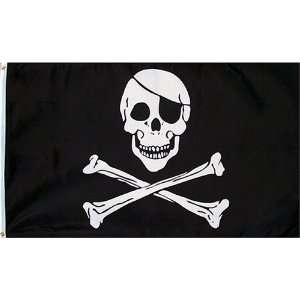Pirate (Skull and Crossbones) Flag   3 foot by 5 foot Polyester 