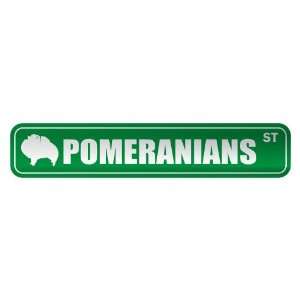   POMERANIANS ST  STREET SIGN DOG