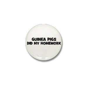  guinea pigs did my homework Animals Mini Button by 