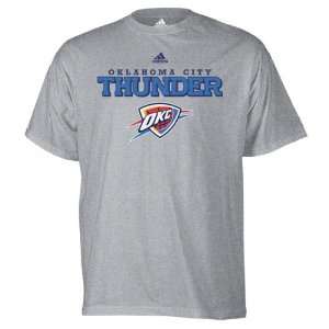  Oklahoma City Thunder Grey adidas True T Shirt Sports 