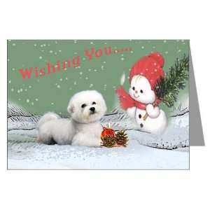 Bichon Wishing You Merry Chri Greeting Cards Pk o Greeting Cards Pk of 