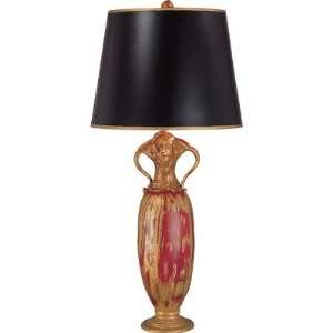   Gold Victor Tuscan Single Light Table Lamp with Rustic Jar Base and