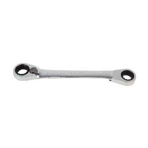   Ratcheting Double End Offset Box End Wrench, 12 Point, Chrome Plated