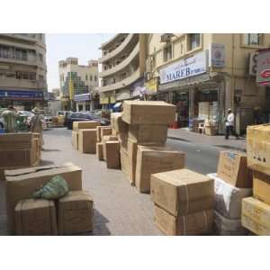  Goods Stacked on the Sidewalk, Deira, Dubai, United Arab 