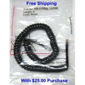 Handset Cord 9 Ft Black Business Class Coiled Curley New in a Factory 