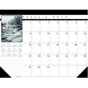  House of Doolittle Compact Black on White Desk Pad Calendar 13 