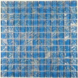 Costa Rica 7/8 x 7/8 Blue Crystile Blends Glossy Glass Tile   14871