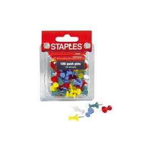  Plastic Pushpins, Assorted Colors