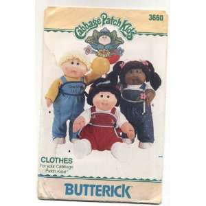  #3660 Cabbage Patch Kids Clothes Sewing Pattern 