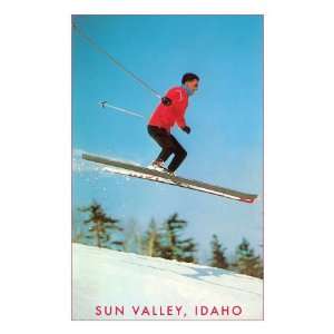  Sun Valley, Idaho, Air Borne Skier Premium Poster Print 