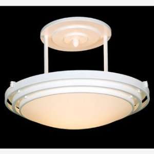  Quoizel semi flush white 16d   NEW White Lustre   Metal 