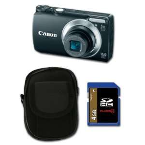  Canon Powershot A3300 16MP Digital Camera Kit (Black 
