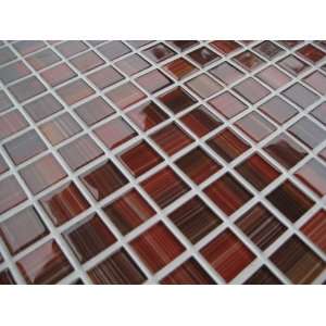  SAMPLE of Delicious Series Copper Red Glass Mosaic Tile 