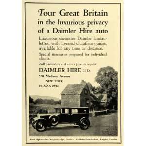 1930 Ad Great Britain Tourism Daimler Landaulette Chauffeur Guides 