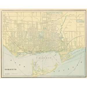  Cram 1892 Antique Map of Toronto