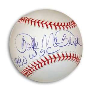  Bake McBride MLB Baseball Inscribed 1980 WSC Autographed 