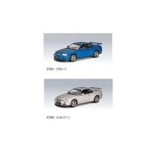  1999 Nissan Skyline GTR R34 Diecast Car Model 1/43 Blue 