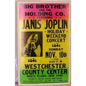  Janis Joplin & Big Brother 1968 Replica Concert Poster 