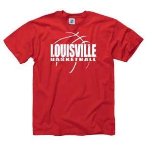  Louisville Cardinals Red Primetime Basketball T Shirt 