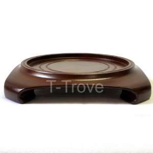  Wooden Vase Stand Walnut Colored 5.5 Inces