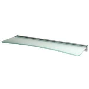  Dolle Shelving 24 x 8 Frosted Glass Concave Shelf Kit 
