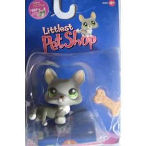  Littlest Pet Shop # 367 Gray Corgi Dog/Fox RARE Toys 