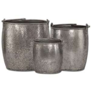  Uttermost 14.3 Inch Davi Containers Set/3 Etched Iron 