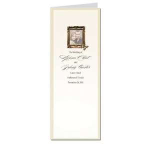  180 Wedding Programs   Butterfly Taupe Pewter In Frame 